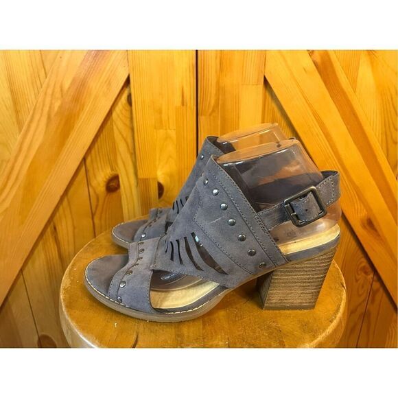 Sonoma Vitalize Ortholite Vivian Heeled Bootie Sandals- Sz 9 Dusty Blue - Picture 1 of 7
